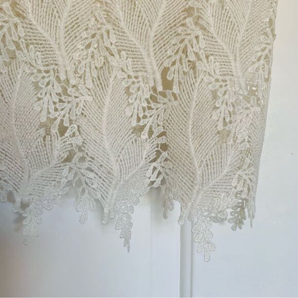 EUC Boutique Brand Love J White/Ivory See-Through Lace Top Blouse | Size: M - Picture 10 of 10